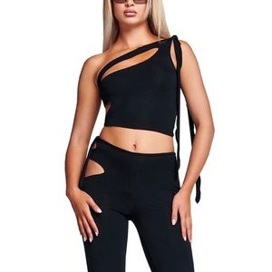 I.AM.GIA asymmetrical top with cutouts